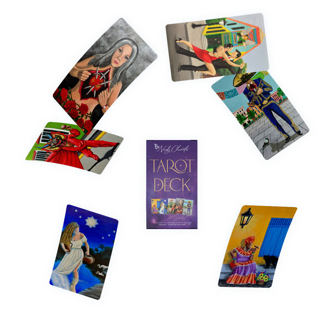 Norely tarot deck Mockup 5 outer glow